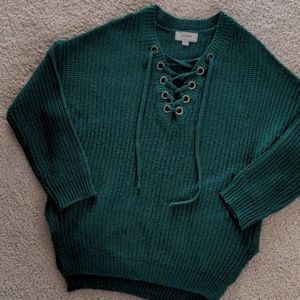 No Comment Laced Knit Sweater